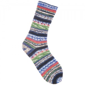 Rico Superba Fair Isle Sock Yarn - Blue, Green